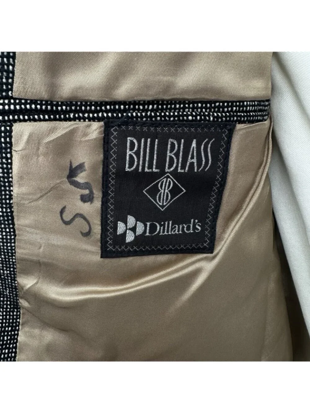 vintage 90s BILL BLASS jacket blazer sport coat 41R tweed business casual retro